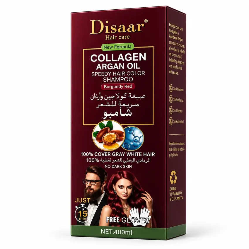 Disaar Collagen Argan Oil — Burgundy Red 400 ml